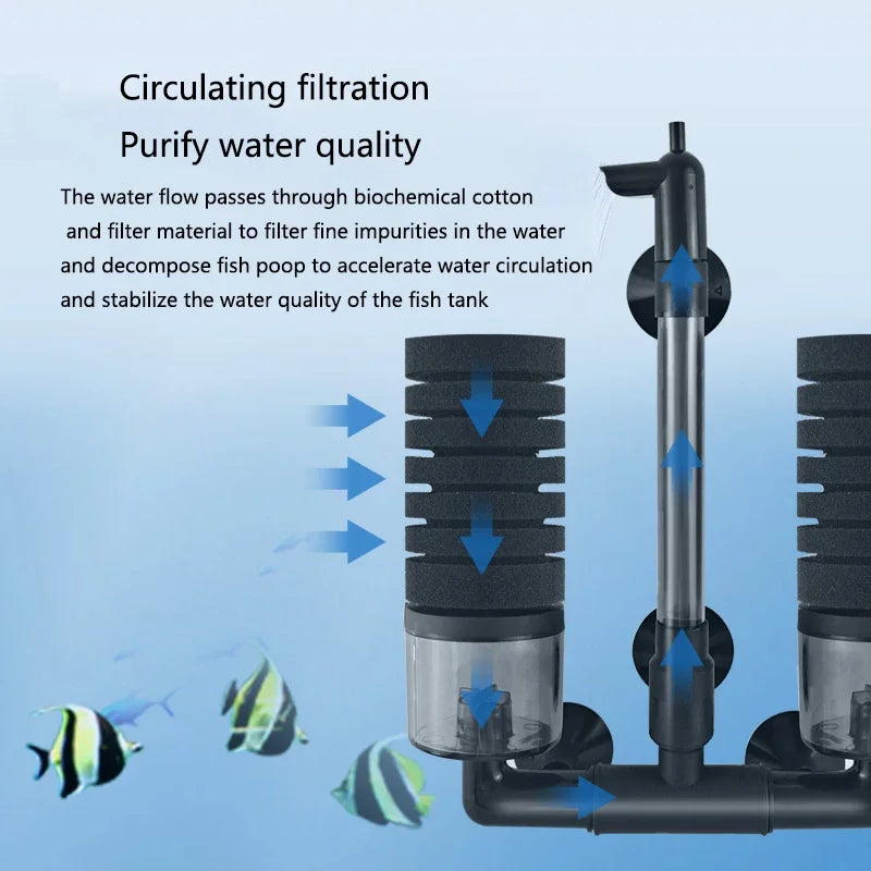Biochemical Sponge Filter for Fish Tank Air Pump
