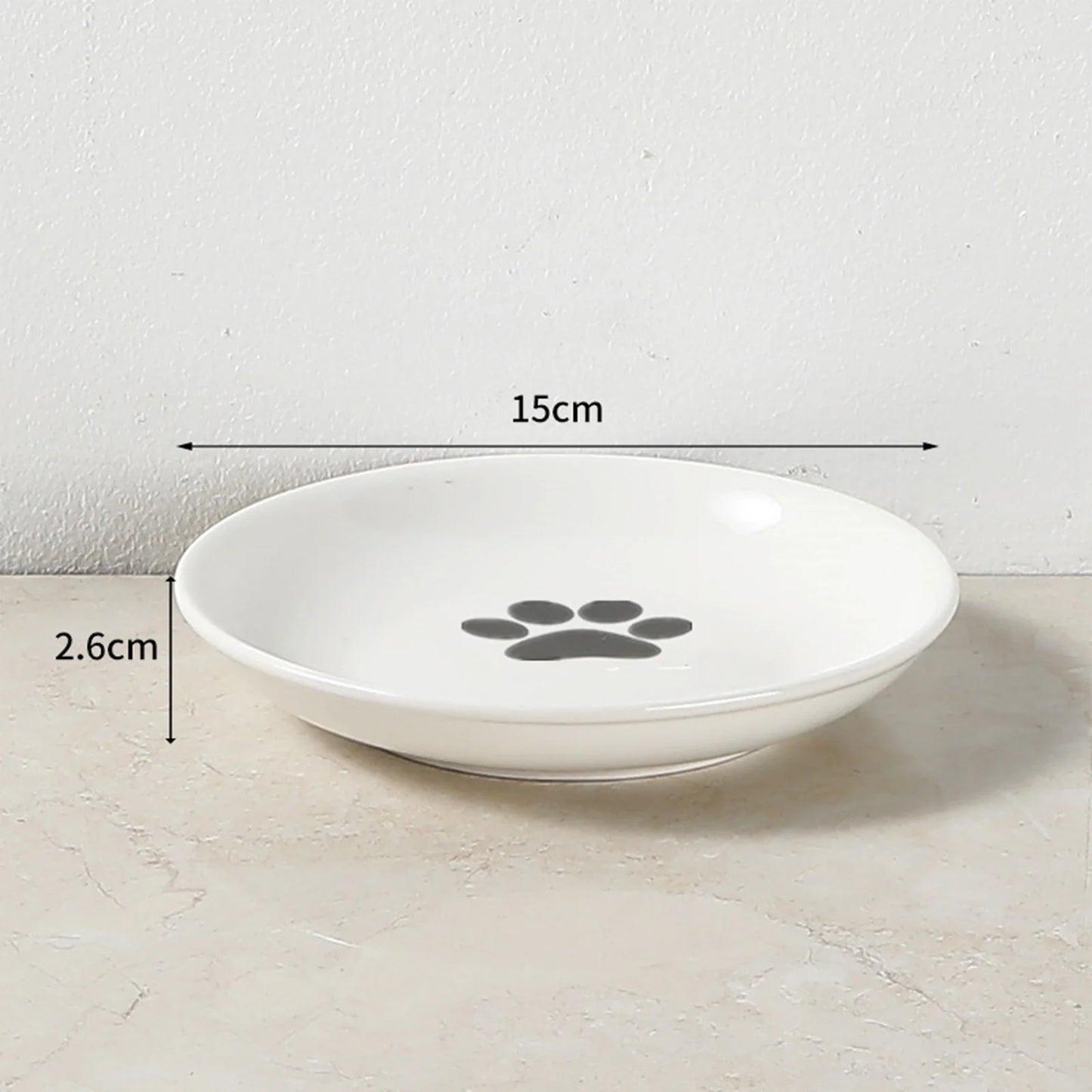 Whisker-Friendly Ceramic Cat Bowl with Stand for Food & Water
