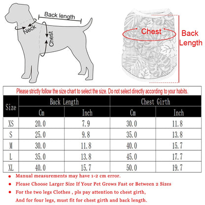 Summer Island Print Vest for Small Dogs and Cats