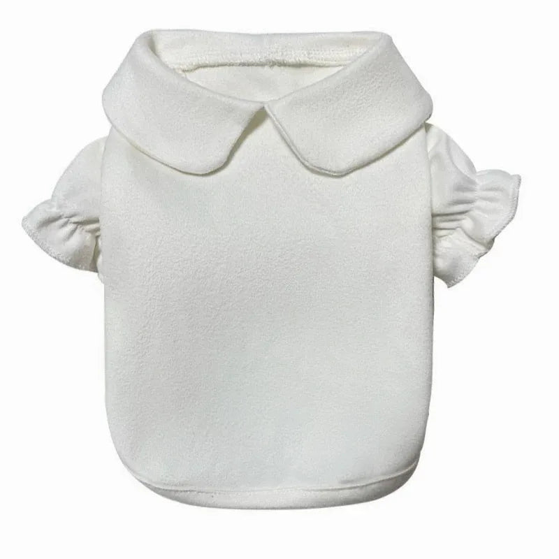 Winter Warm Dog Dress Set with Bow Knot for Small Breeds