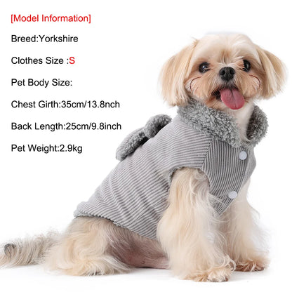 Warm Cat Costume Vest for Small to Medium Cats