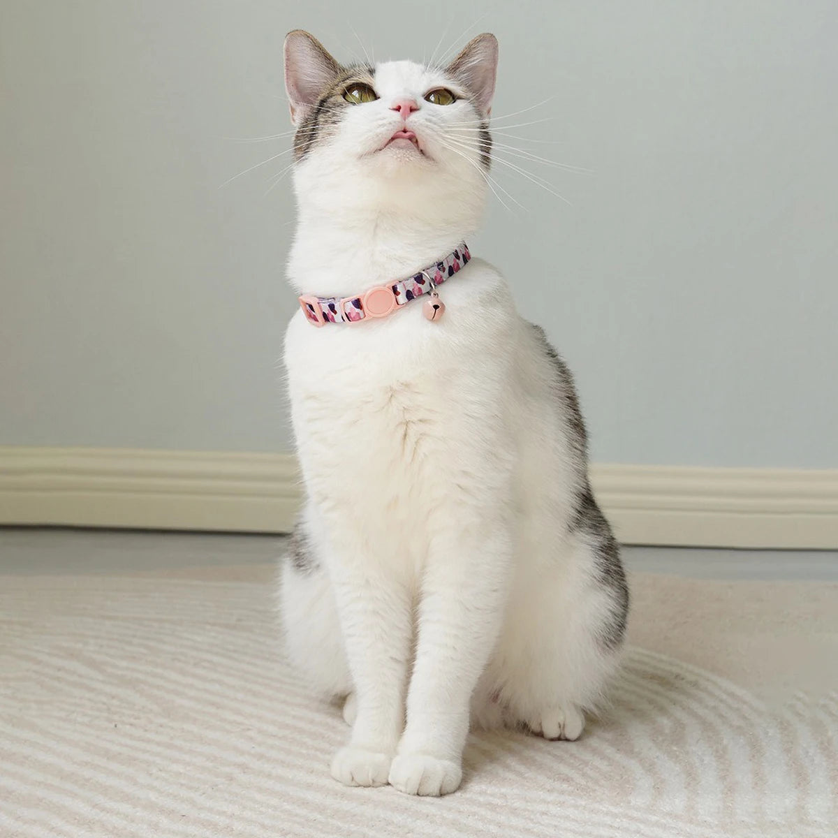 Adjustable Soft Nylon Cat Collar with Small Bell 15-30cm