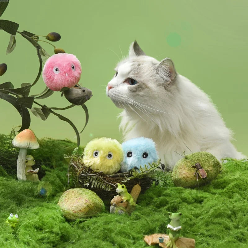 Electric Catnip Squeak Toy Ball for Interactive Play