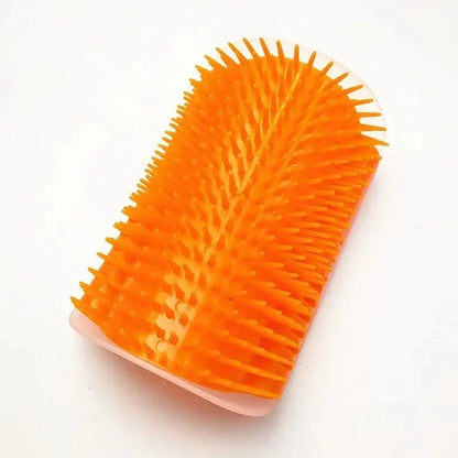Cat Self-Cleaning Brush and Scratcher for Cats with Catnip