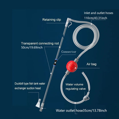Aquarium Gravel Cleaner and Siphon Pump for Fish Tanks