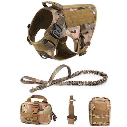 Tactical Dog Harness and Leash Set for All Breeds