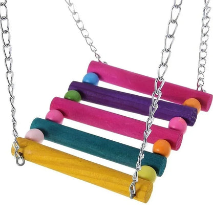 Colorful Hammock Swing Toy for Parrots and Birds