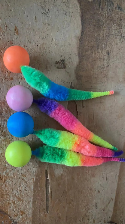 Interactive Colorful Bouncing Ball for Indoor Cats