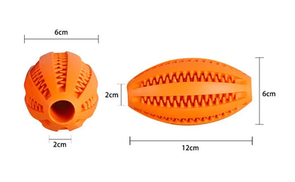 Natural Rubber Dog Chew Toy Ball for Teeth Cleaning