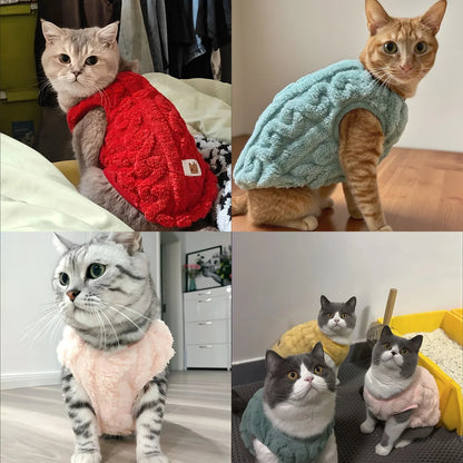 Warm Fleece Pet Sweater for Small Dogs and Cats