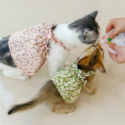 Floral Cotton Suspender Skirt for Cats and Dogs