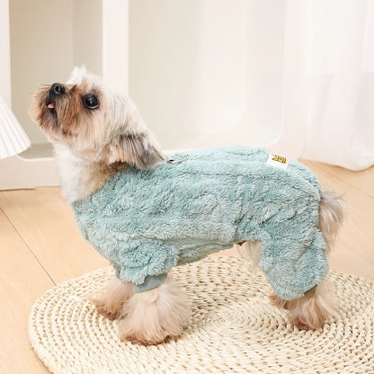 Soft Fleece Jumpsuit for Small Medium Dogs and Cats