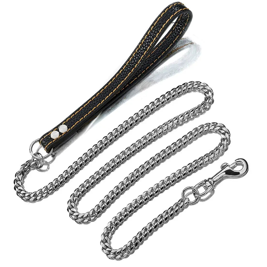 Gold Stainless Steel Chain Collar for Medium & Large Dogs