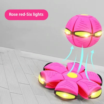 Durable Elastic Flying Saucer Ball for Dogs and Kids Outdoors
