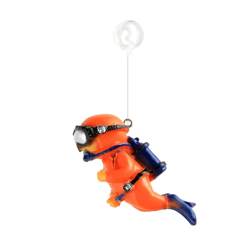 Realistic Floating Diver Ornament for Fish Tank Decoration