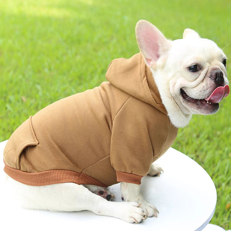 Warm Hooded Sweater for Small Dogs - Autumn & Winter Wear