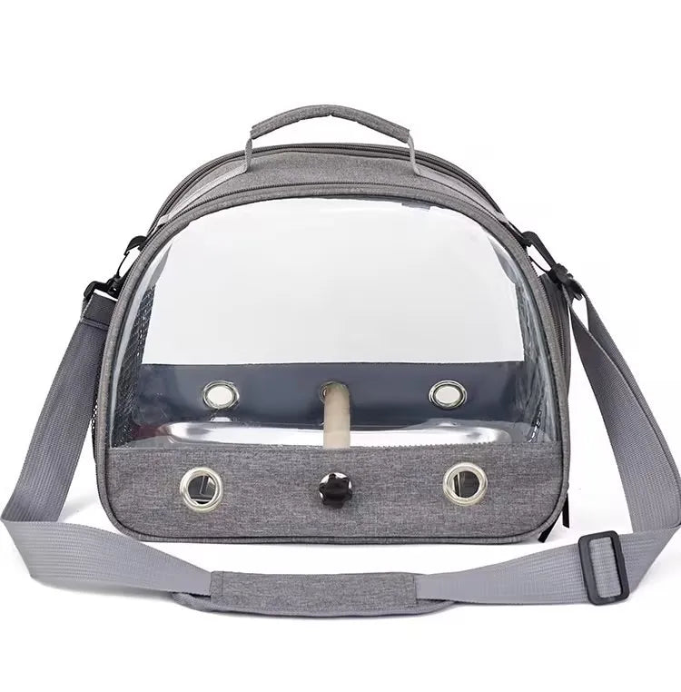 Portable Bird Travel Carrier with Stainless Steel Tray