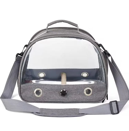 Portable Bird Travel Carrier with Stainless Steel Tray