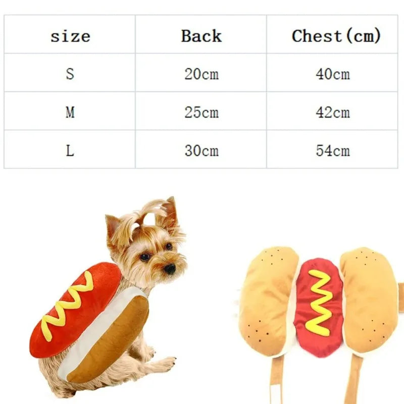 Dachshund Hot Dog Costume for Pets - Adjustable Halloween Outfit