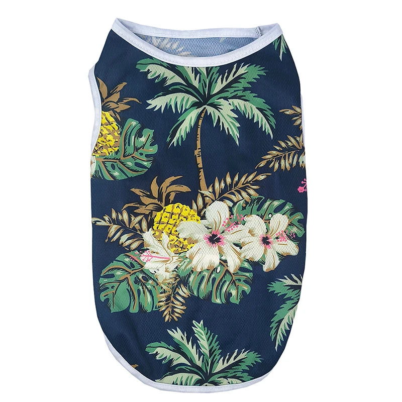 Summer Island Print Vest for Small Dogs and Cats