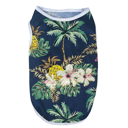 Summer Island Print Vest for Small Dogs and Cats