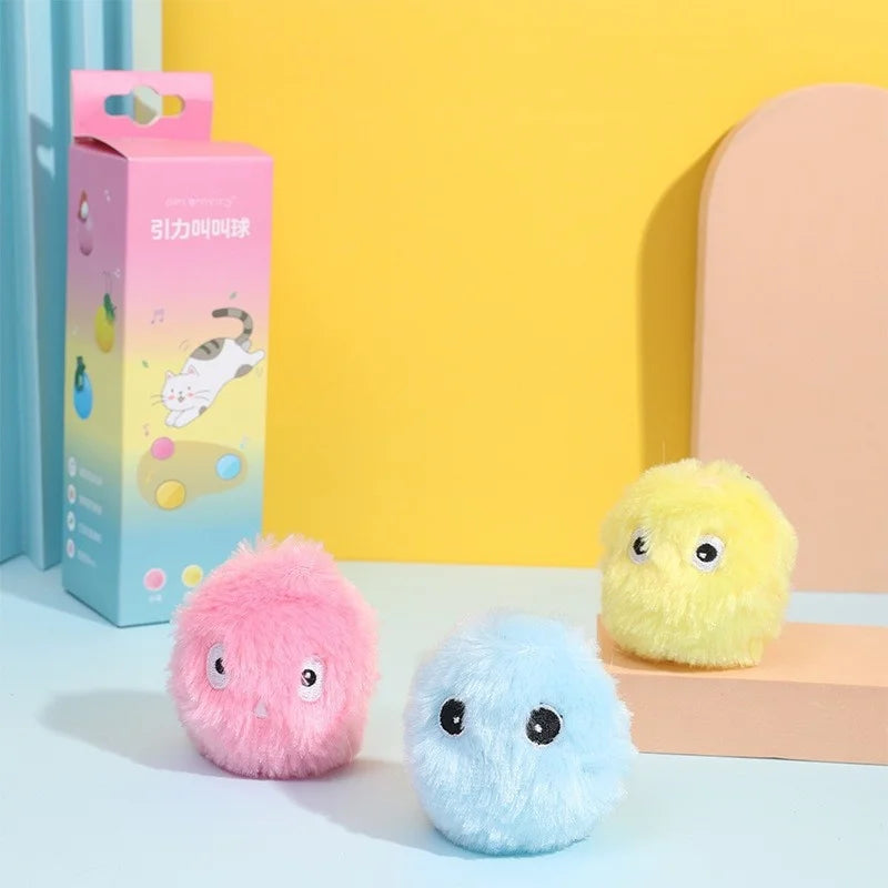 Electric Catnip Squeak Toy Ball for Interactive Play