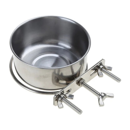 Hanging Stainless Steel Dog and Cat Food Water Bowls