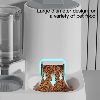 Automatic Gravity Cat Water Dispenser & Feeder - Large Capacity