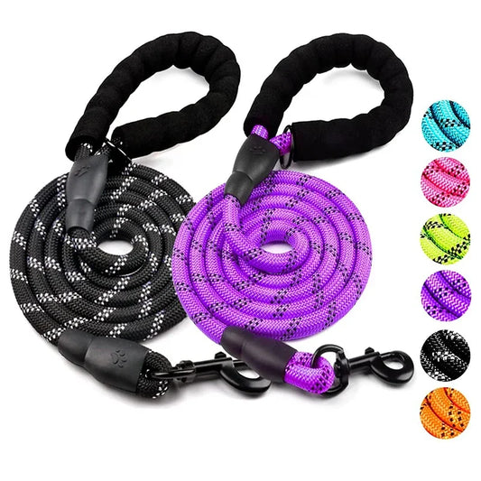 Reflective Dog Leash for All Sizes - Durable & Safe