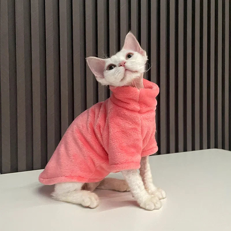 Sphynx Cat Sweater and Hoodie Outfit for Pets