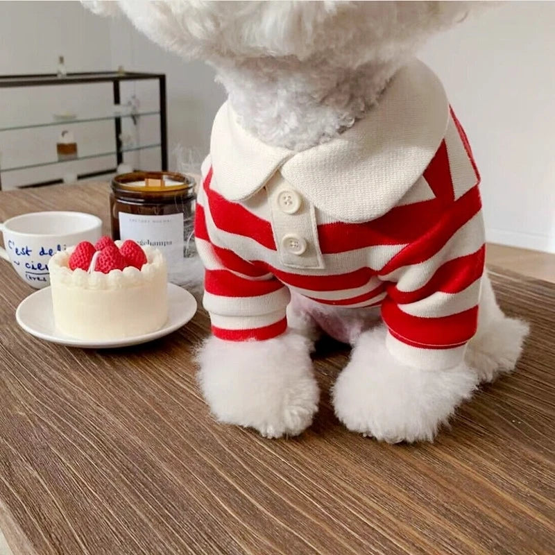 Stripe Polo Shirt for Small Dogs - Cooling Vest for Pets