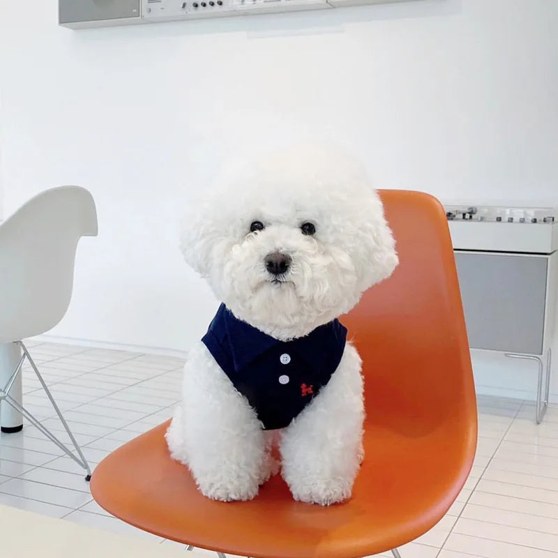 Soft Breathable Polo Shirt for Small Dogs and Puppies