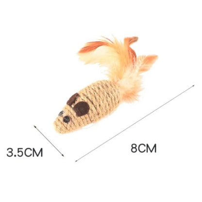 Sisal Stuffed Mouse Cat Toy for Interactive Play