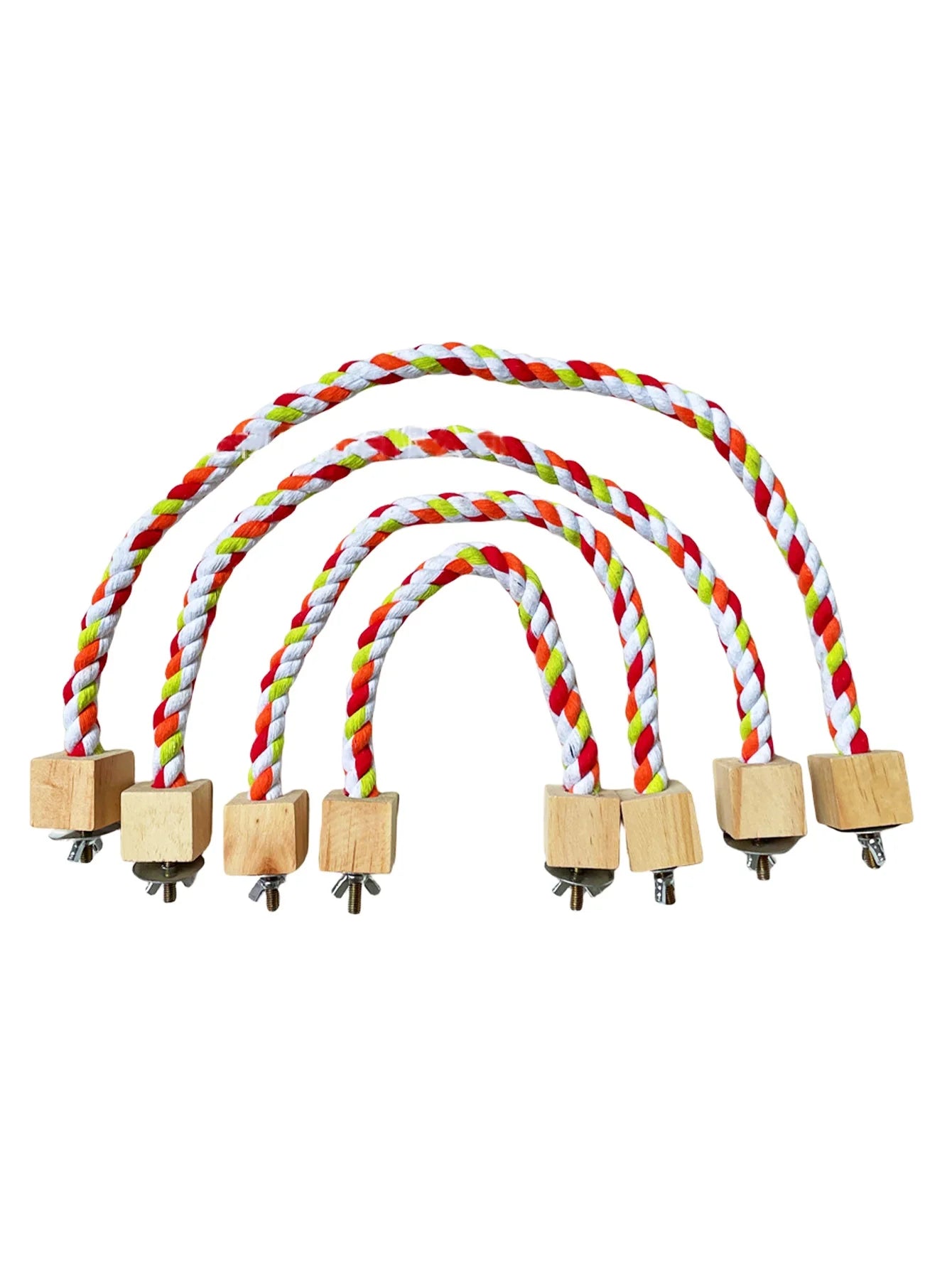 Colorful Cotton Rope Swing Toys for Parrots and Birds