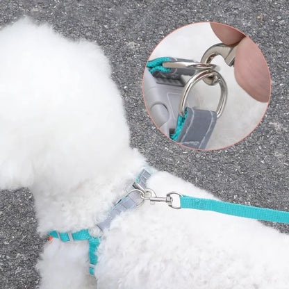 Reflective Chest Harness for Small Dogs with Traction Rope