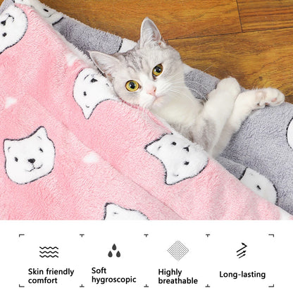 Warm Flannel Cat and Dog Mat - Soft, Breathable Comfort