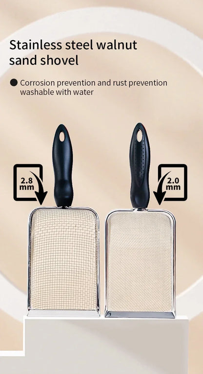Stainless Steel Cat Litter Scoop with Fine Mesh Sifter