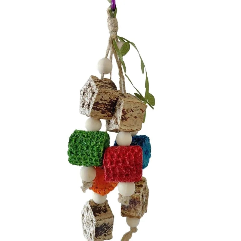 Stainless Steel Bird Toys with Chewable Acrylic Pots