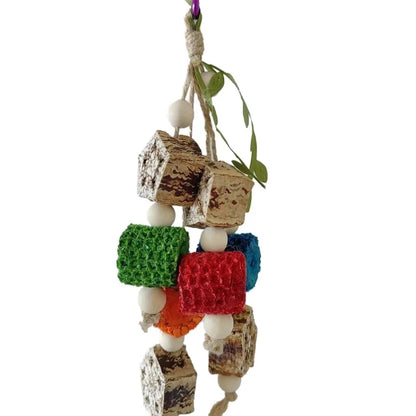Stainless Steel Bird Toys with Chewable Acrylic Pots