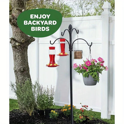 Hummingbird Feeder with 5 Nectar Ports and Hook - 13.5oz