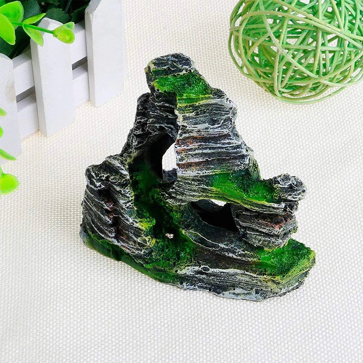 Mossy Hiding Cave for Aquarium Decoration and Landscaping