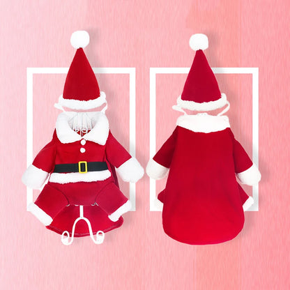 Christmas Cat and Dog Santa Costumes for Festive Parties