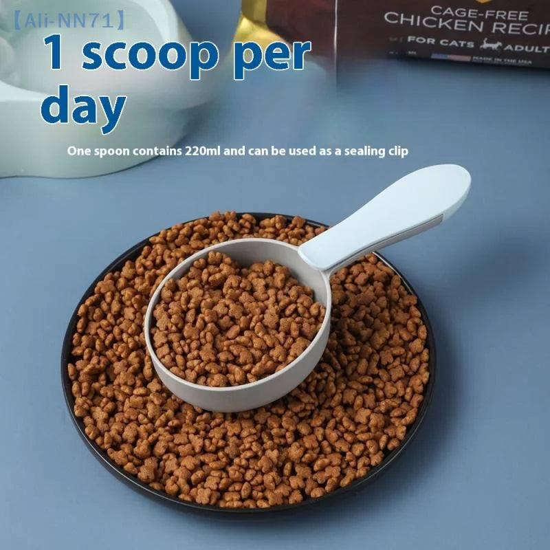 Plastic Pet Food Measuring Spoon with Sealing Clip