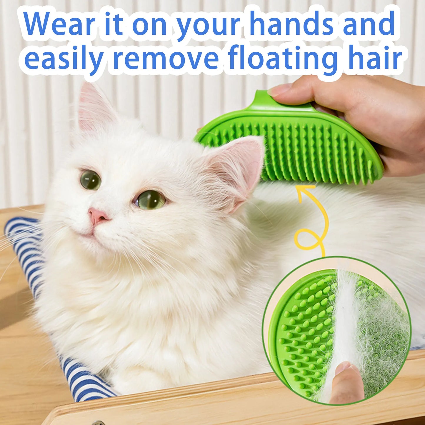Adjustable Rubber Grooming Brush for Dogs and Cats