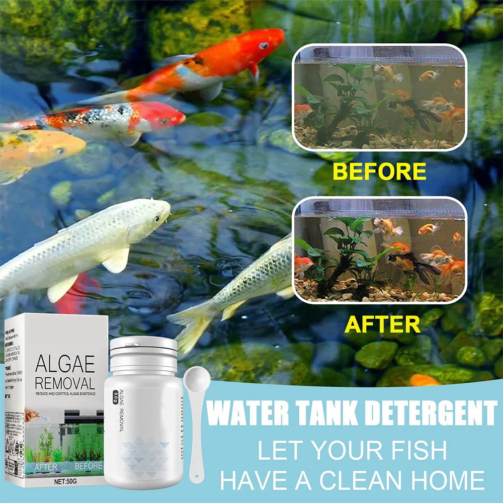 Aquarium Algae Cleaning Powder & Tablet for Fish Tanks