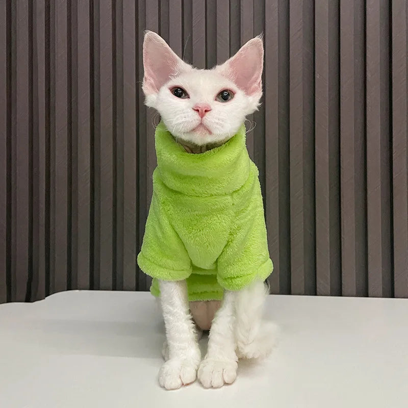 Warm Turtleneck Sweater for Sphynx Cats and Small Dogs