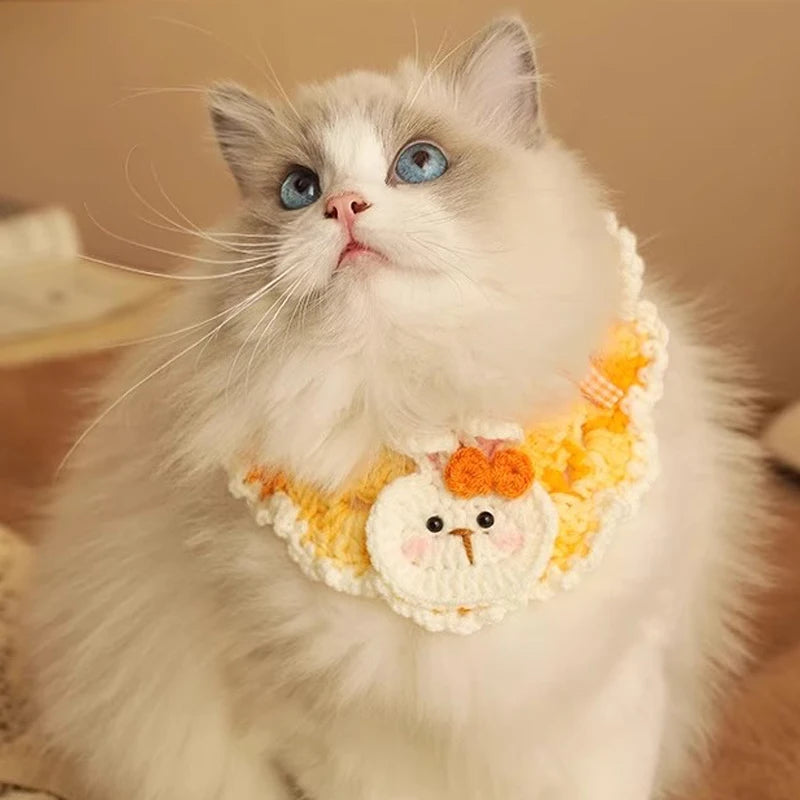 Christmas Cat Bow Tie Collar Scarf for Festive Pet Style