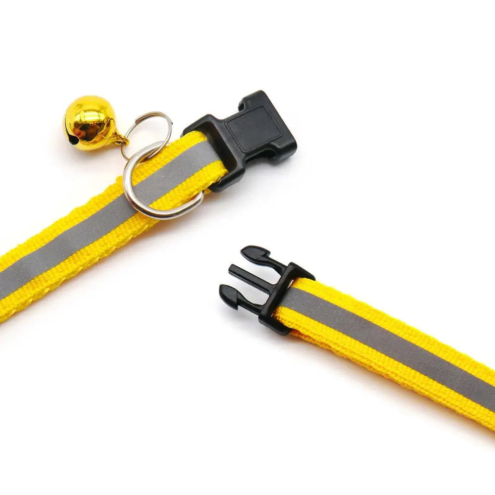 Adjustable Reflective Collars with Bells for Cats and Small Dogs