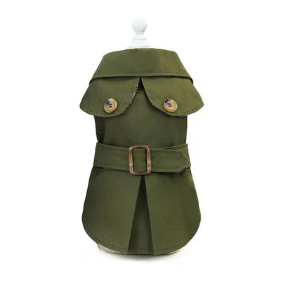Short Sleeve Green Dog Coat for Small Breeds like Yorkies and Chihuahuas