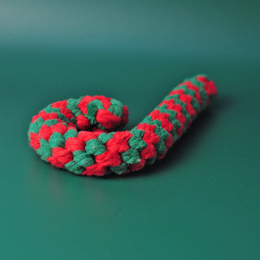 Christmas Cotton Rope Dog Toy Set - Bite-Resistant & Interactive